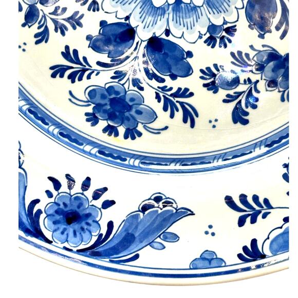 Royal Delft Porcelain 13.75" Vintage CT Handpainted Charger Plate-Extremely Rare - Picture 6 of 10